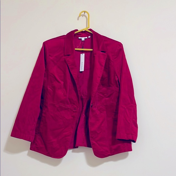 Chico’s Elegant Red velvet Women's Jacket size 2.5 or XL NEW - Picture 3 of 14